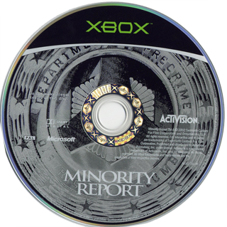 Minority Report - Everybody Runs (USA) Game Disc